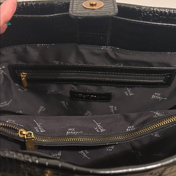 Betsey Johnson  Croc-Embossed Tote Bag with Stud Accents - Picture 4 of 5